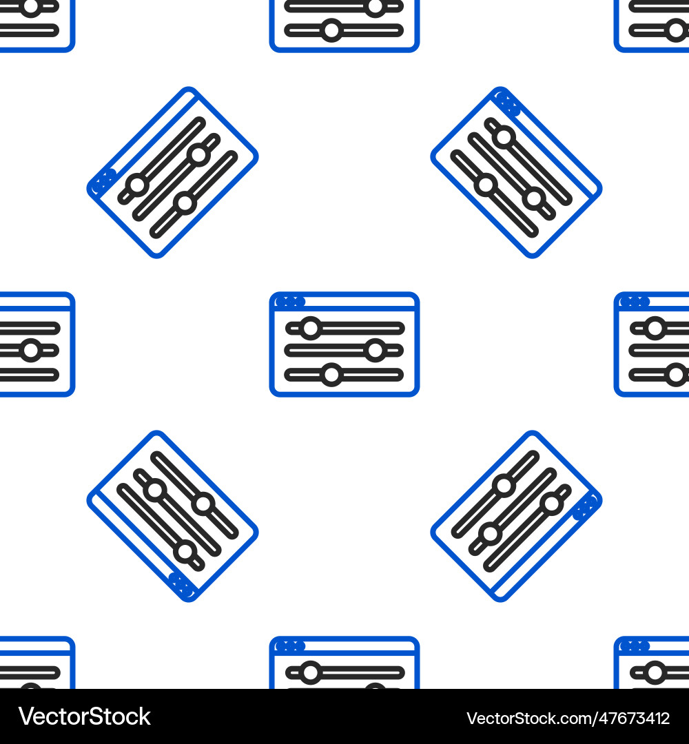Line browser setting icon isolated seamless Line browser setting icon isolated seamless vector image