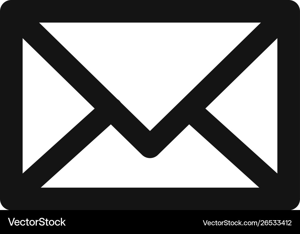 Mail icon in modern style for web site and mobile Mail icon in modern style for web site and mobile vector image