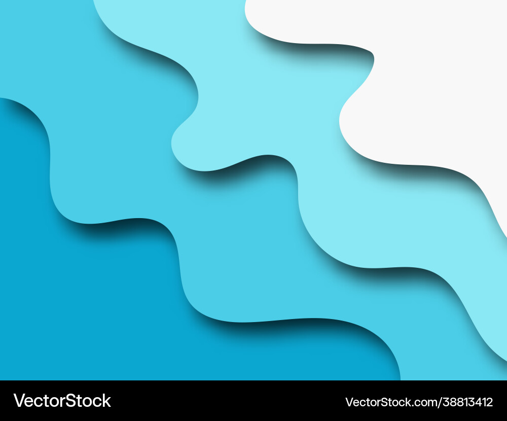 Multicolor paper layers 3d with gradient Multicolor paper layers 3d with gradient vector image