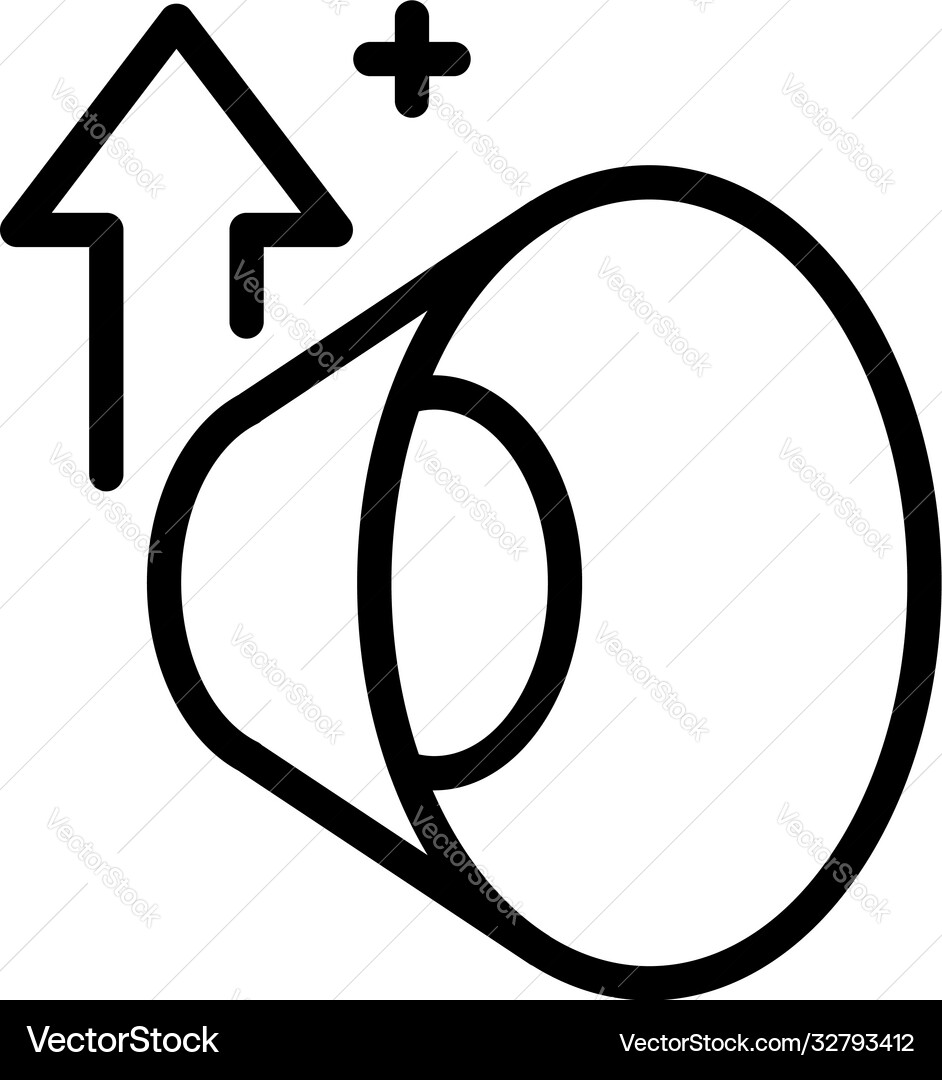 Operating system volume up icon outline style Vector Image