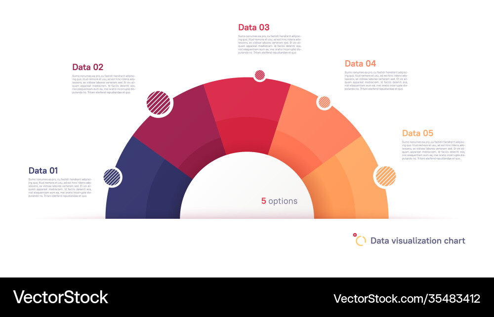 Pie chart infographic template in form Pie chart infographic template in form vector image
