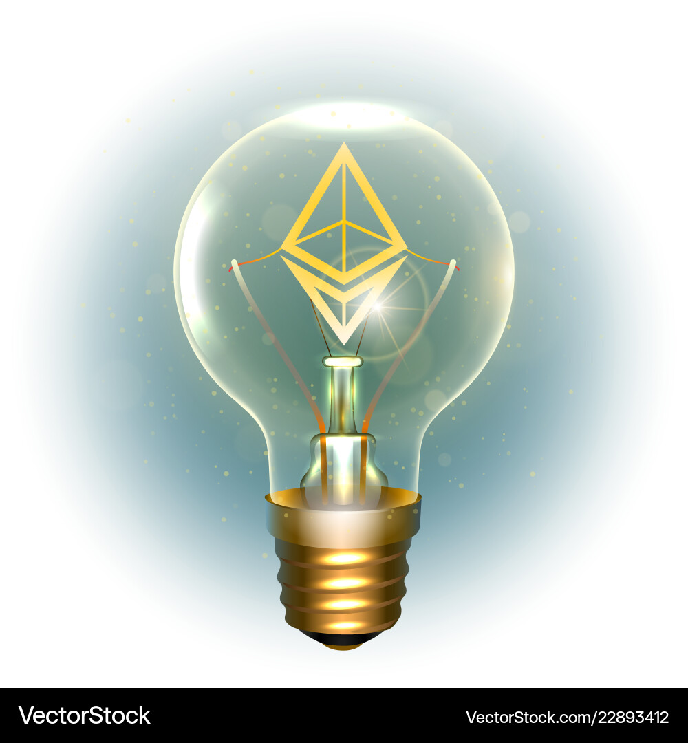 Realistic lamp with the symbol Realistic lamp with the symbol vector image