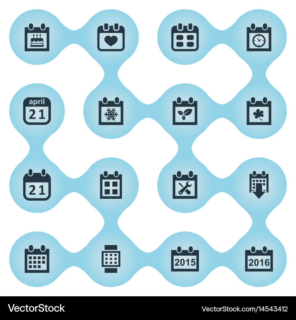 Set of simple time icons Vector Image