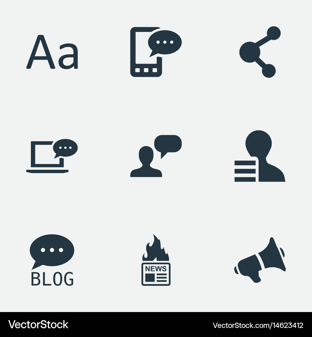 Set of simple user icons vector image
