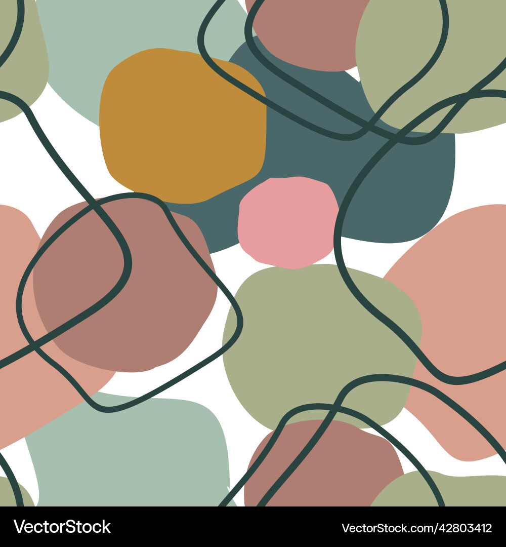 Simple geometric seamless pattern with abstract Vector Image