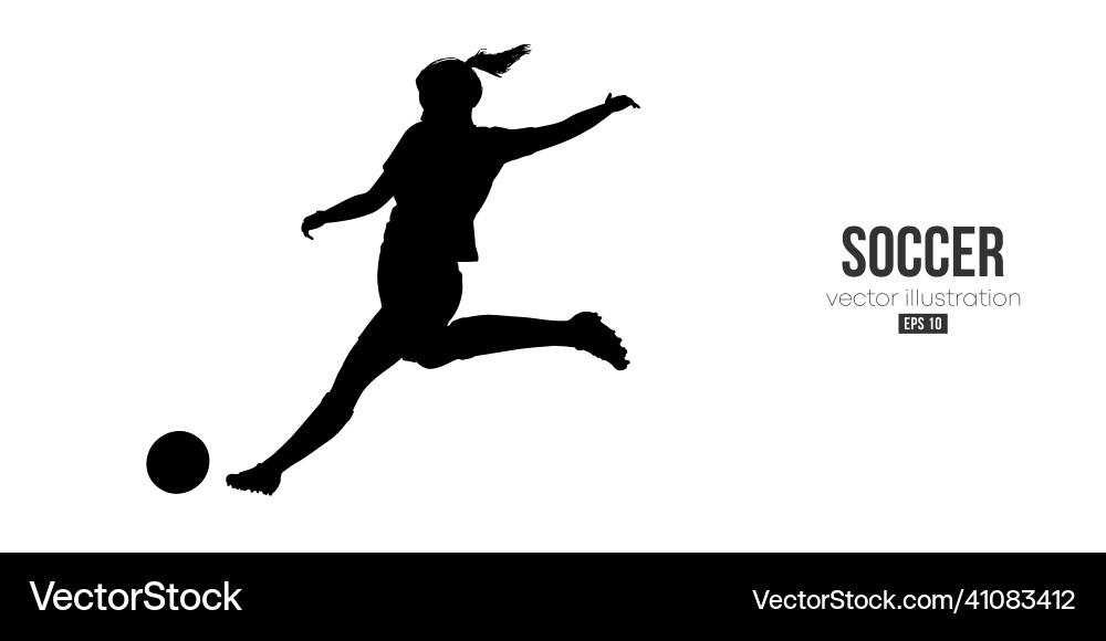 Soccer Player in Action - Dynamic Shot vector image