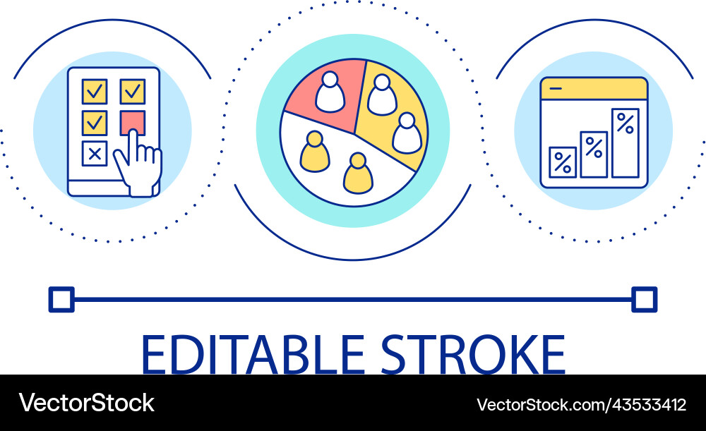 Target audience segmentation loop concept icon Target audience segmentation loop concept icon vector image