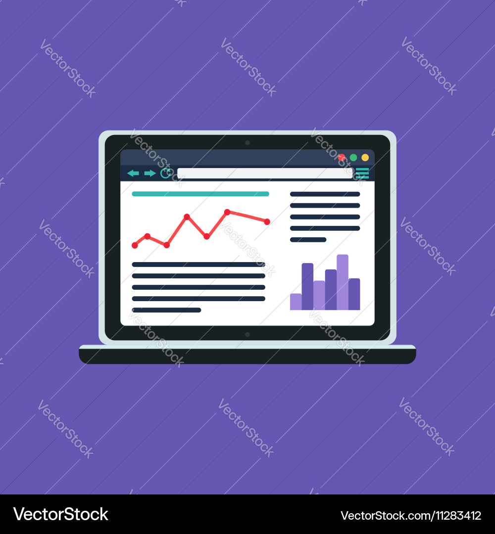 Web template of computer site or article form Vector Image