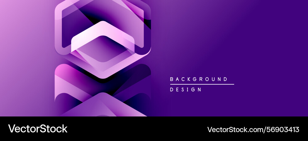 Abstract purple layers create dynamic shape Vector Image