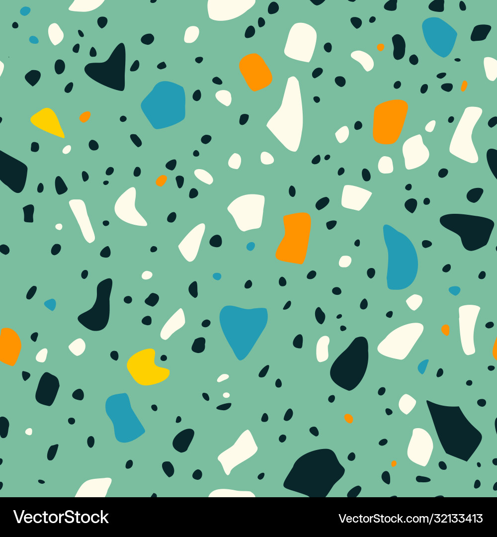 Abstract seamless pattern in terrazzo style Abstract seamless pattern in terrazzo style vector image
