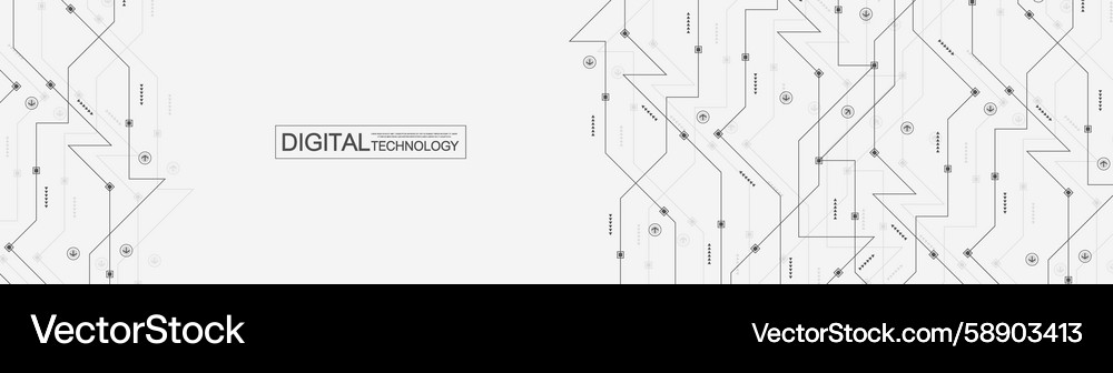 Advanced Circuit Board Technology Vector Image