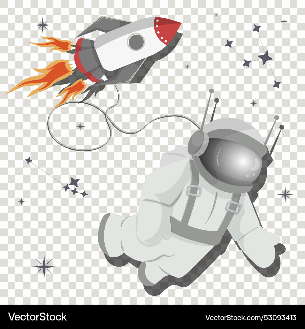 An astronaut in a spacesuit on the background An astronaut in a spacesuit on the background Vector Image