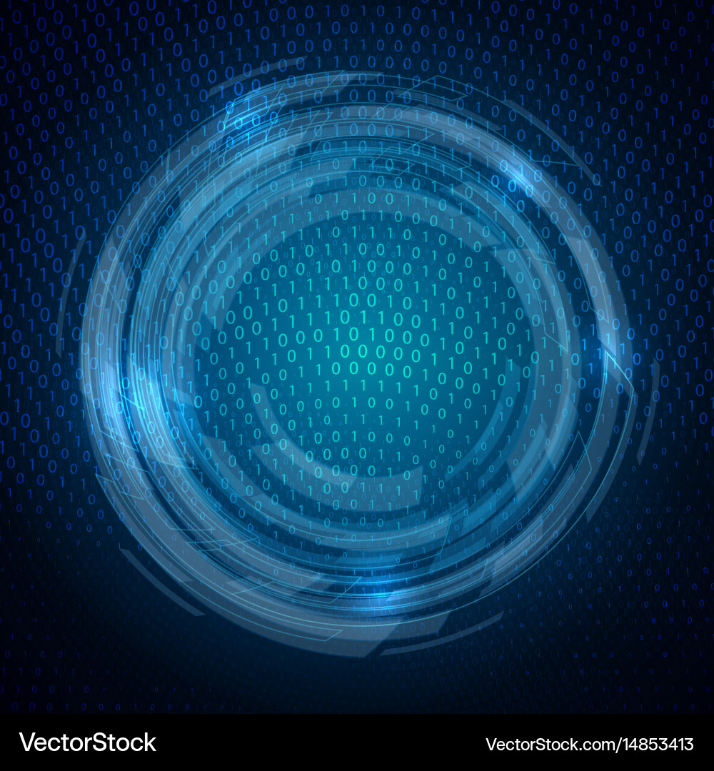 Digital Binary Code Background vector image