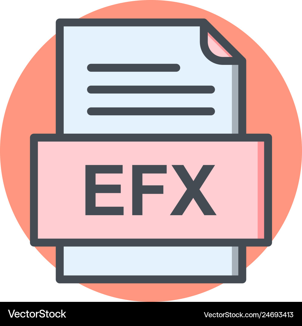 Efx file document icon Vector Image