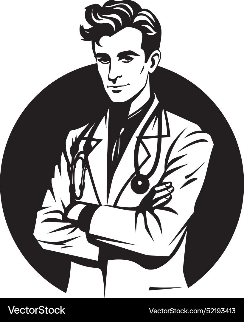 Emerging field of bioinformatics analyzing Vector Image image.