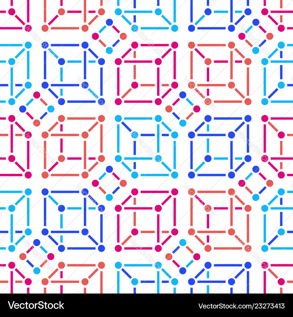 Geometric shapes seamless pattern with flat line Geometric shapes seamless pattern with flat line vector image