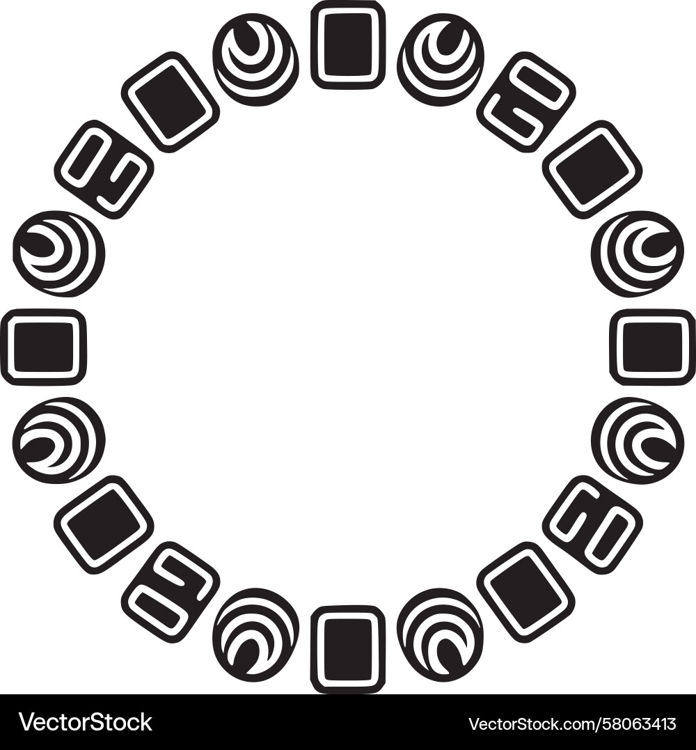 Interlocking Circle Pattern Vector Image