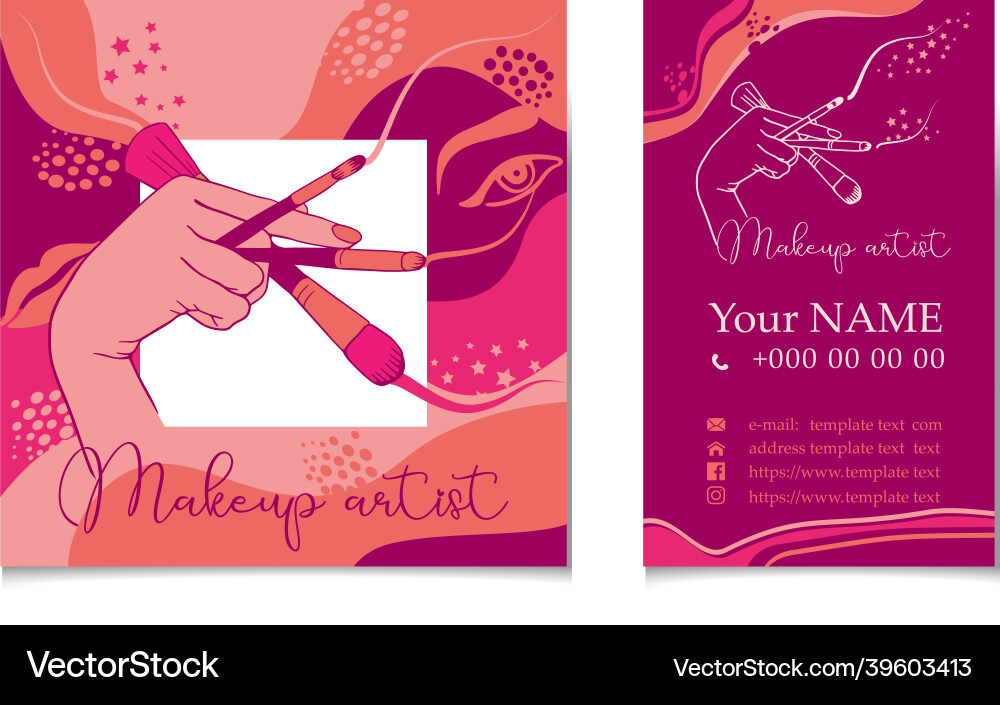Make-up Künstler Logo Vorlage Make-up Künstler Logo Vorlage vektorbild