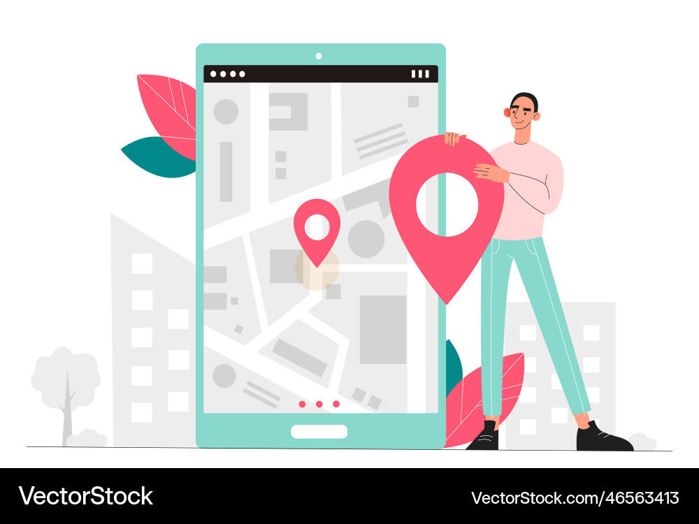 Man with address Man with address vector image