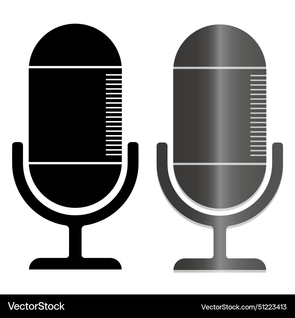 Microphone icon web design Vector Image
