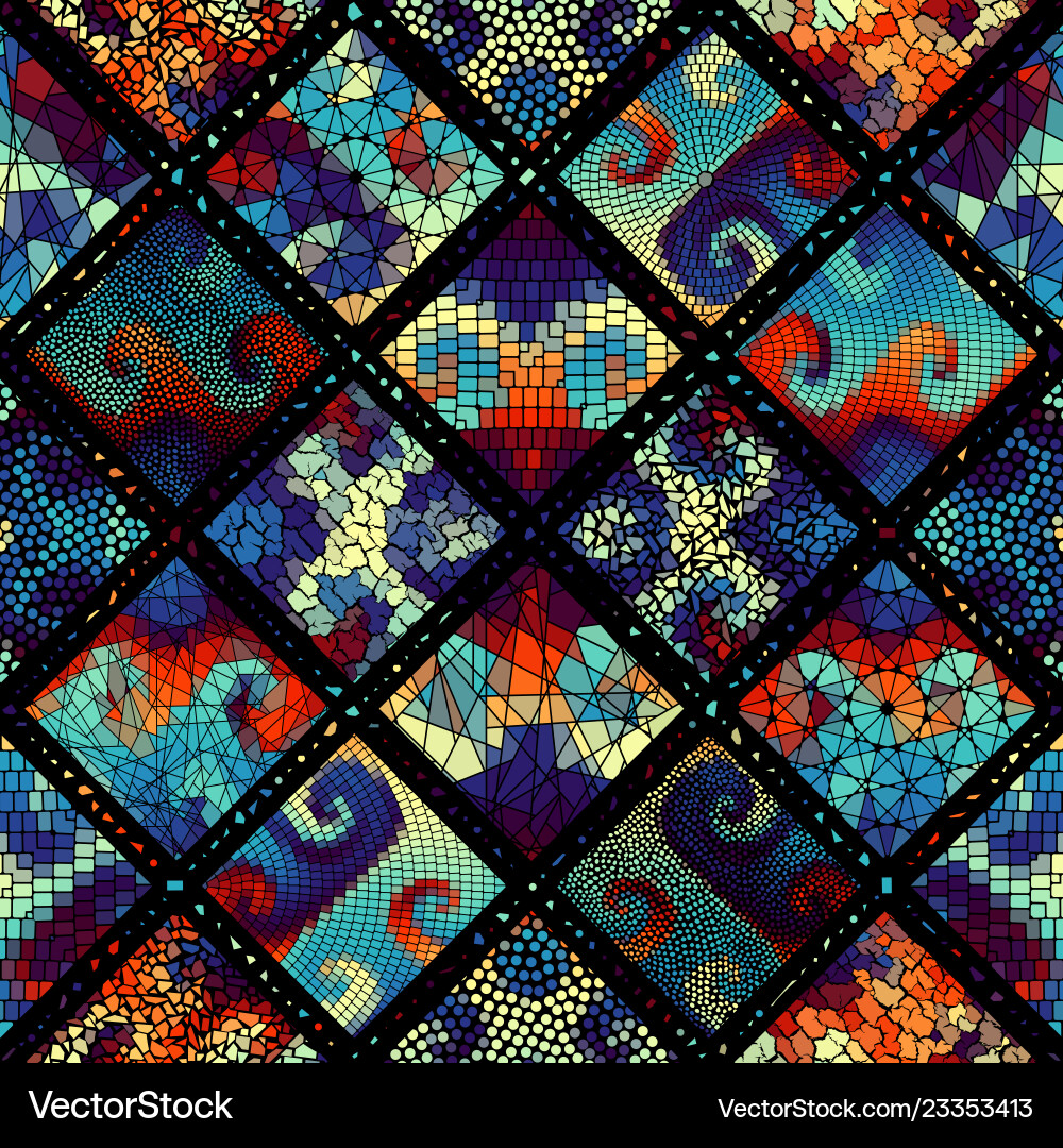 Mosaic art pattern image Mosaic art pattern image vector image