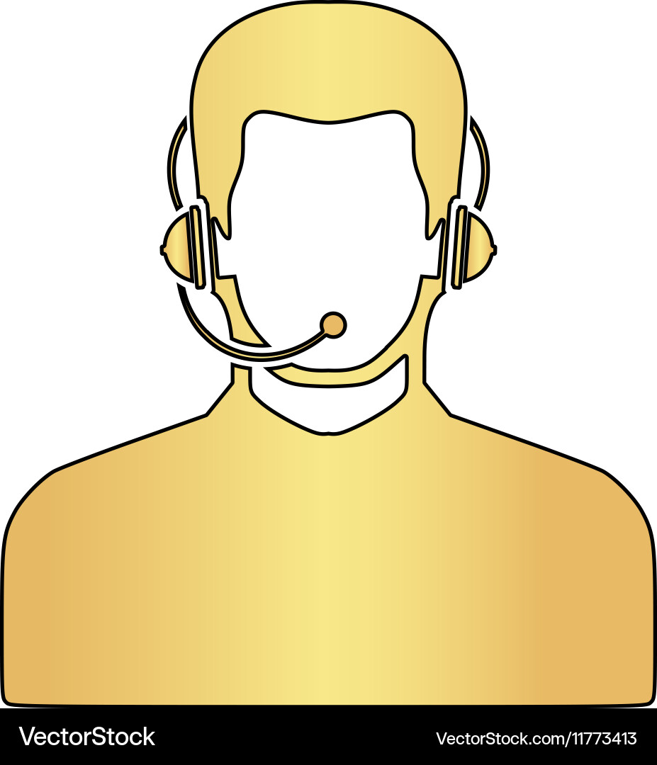 Operator computer symbol vector image