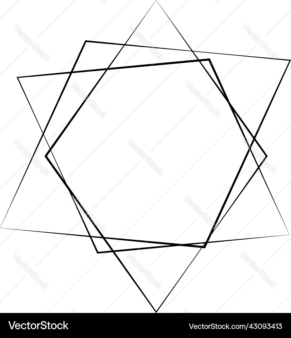 Random geometric angular structure element Vector Image