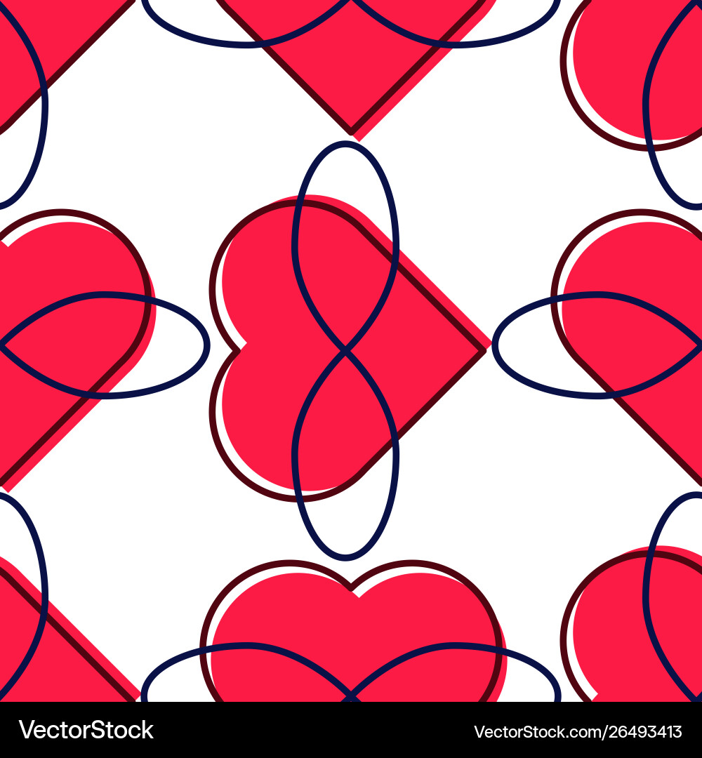 Seamless pattern with symbols polyamory Seamless pattern with symbols polyamory vector image
