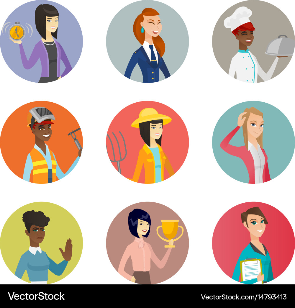 Set of characters different professions Vector Image