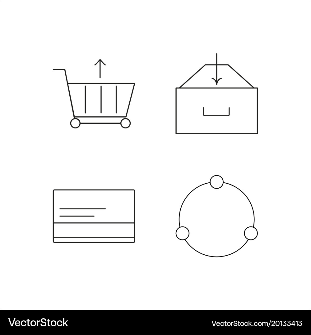 Web einfache lineare Icon setsimple Umriss Icons vektorbild