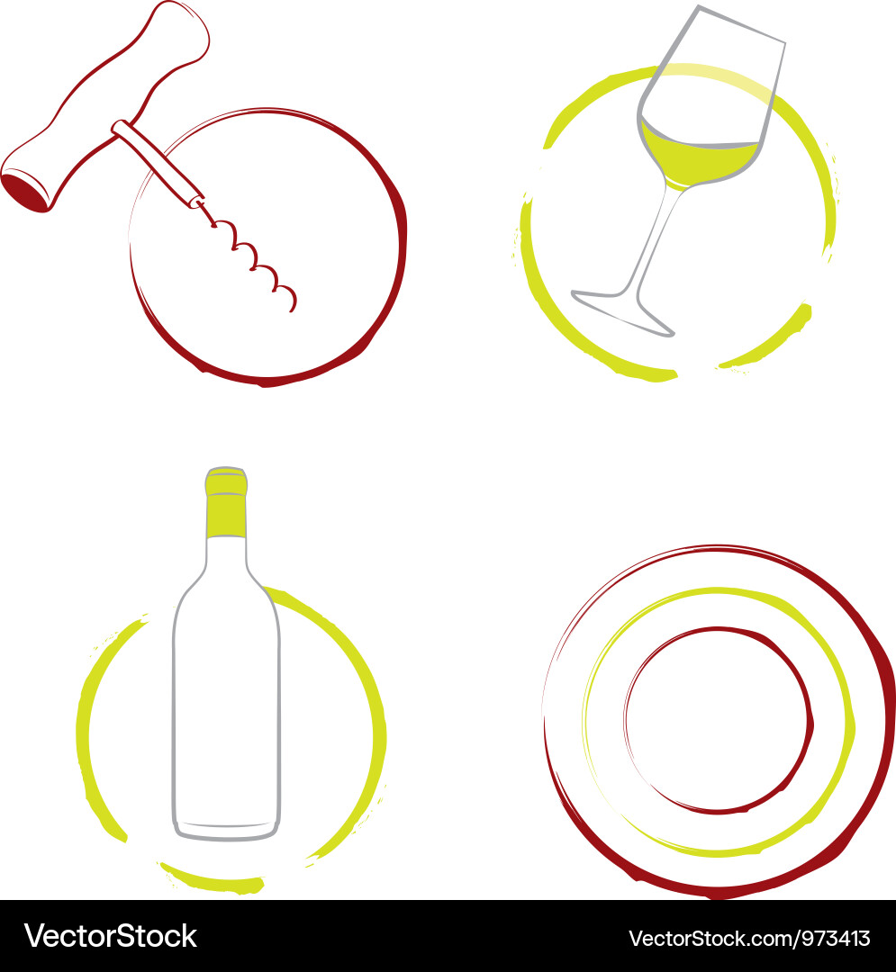 Wine Bottle with Corkscrew Vector Image