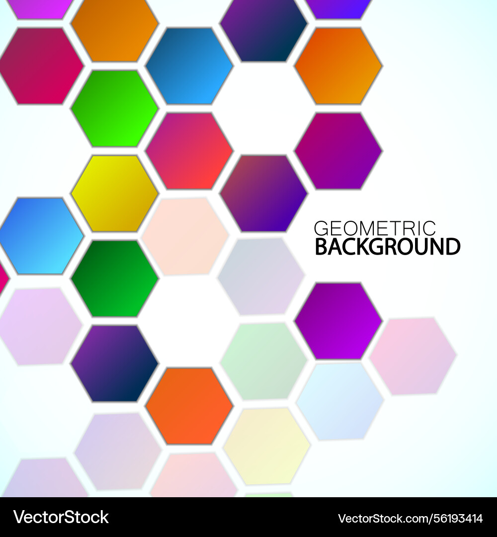 Abstract geometric background with hexagons vector image