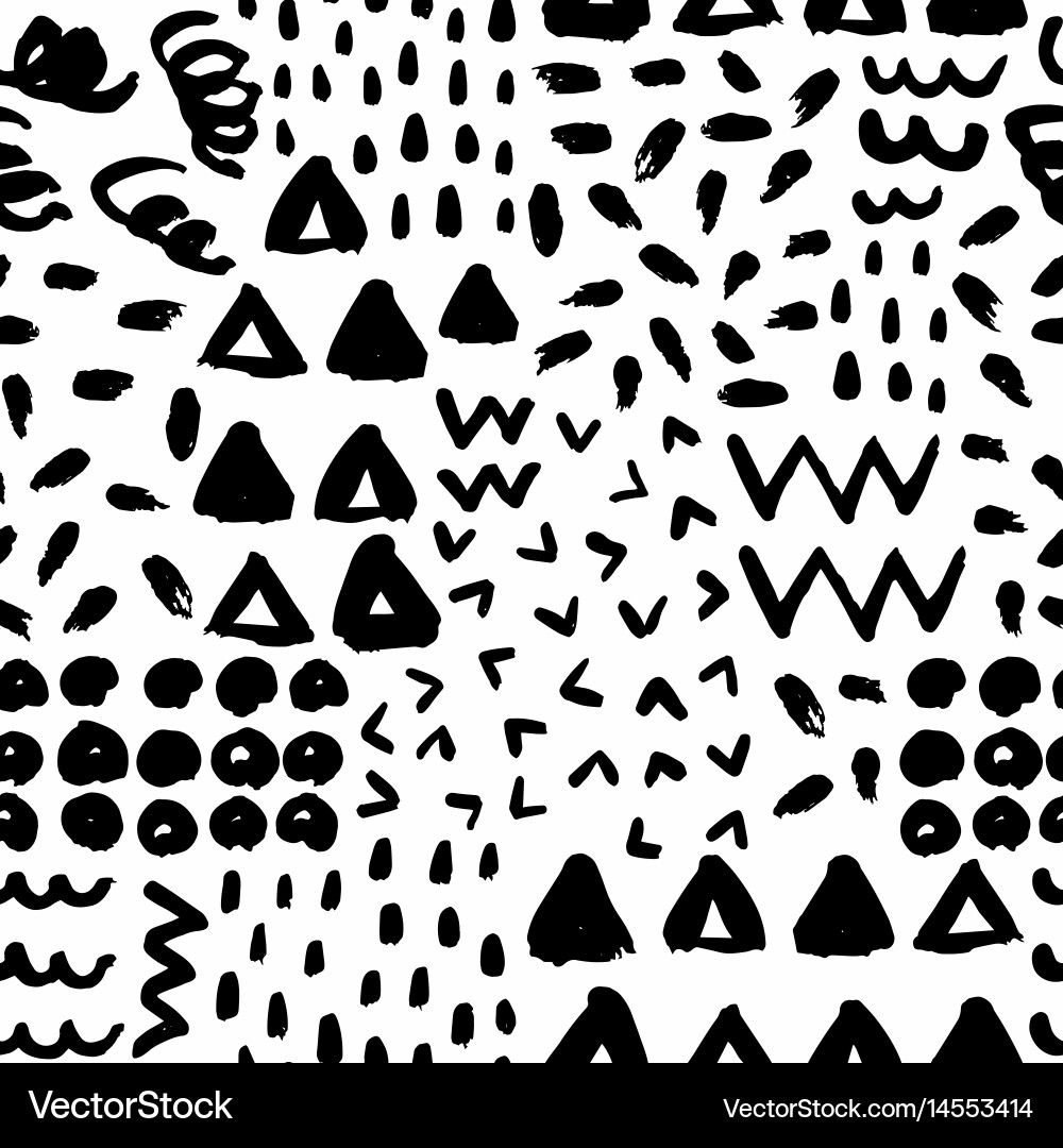 Abstract seamless pattern with brush strokes vector image