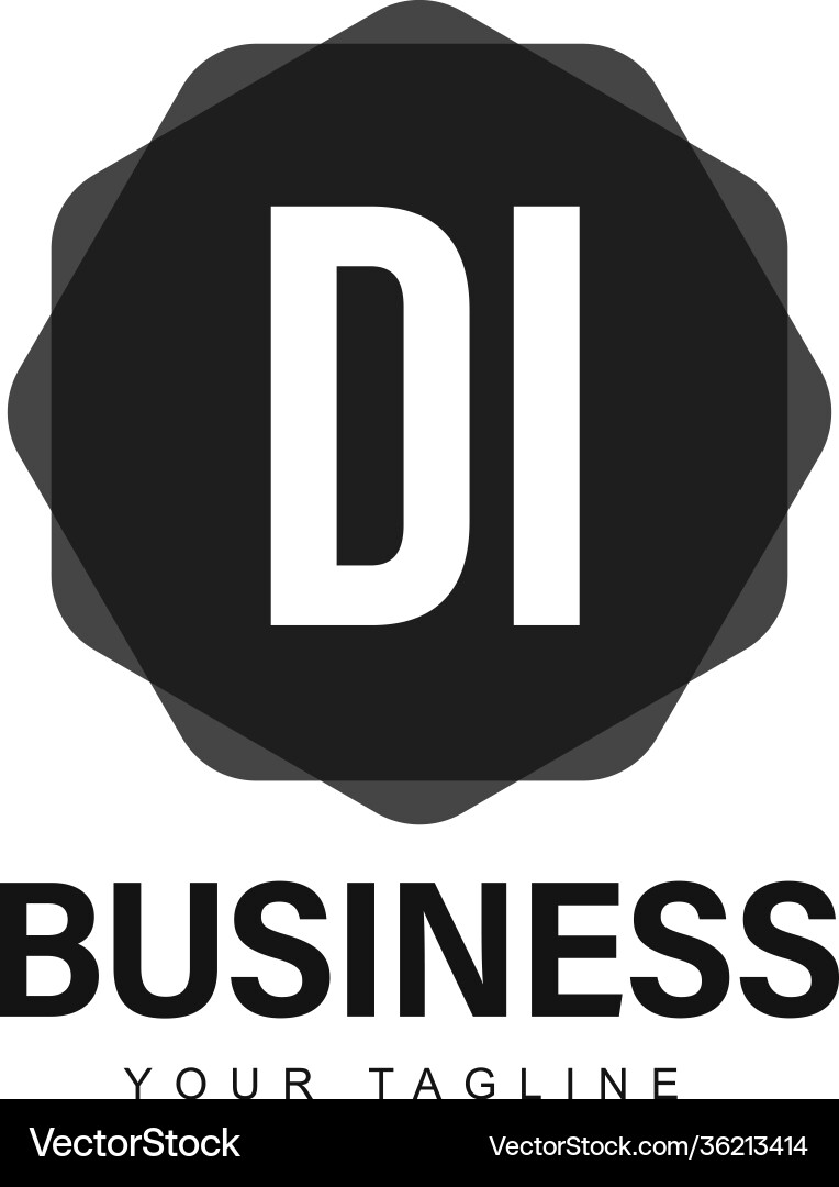Di initial a logo design with abstract style Di initial a logo design with abstract style Vector Image