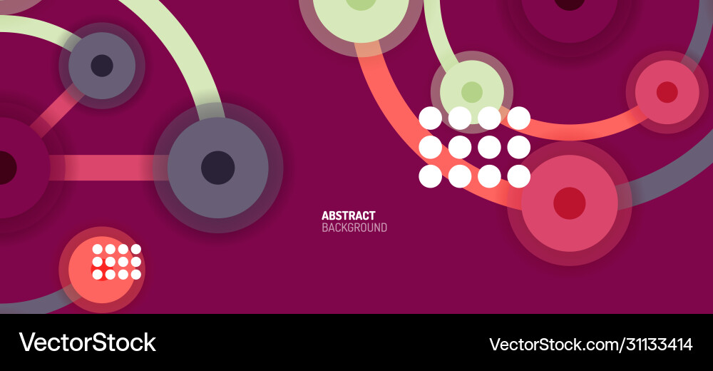 Flat style geometric abstract background round Flat style geometric abstract background round Vector Image