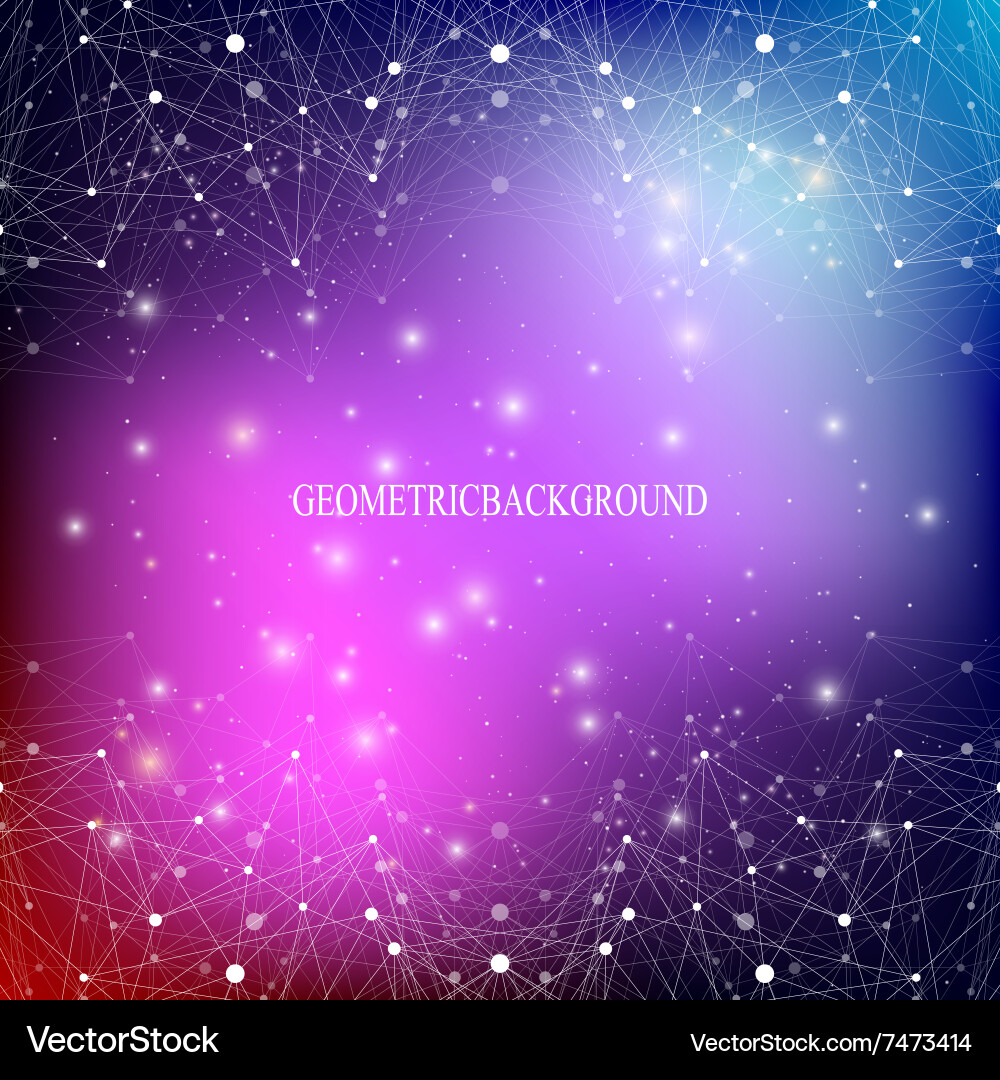 Geometric abstract backdrop with connected lines vector image