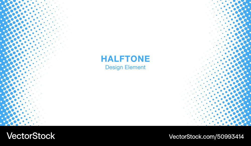 Halftone wavy frame banner water vector image