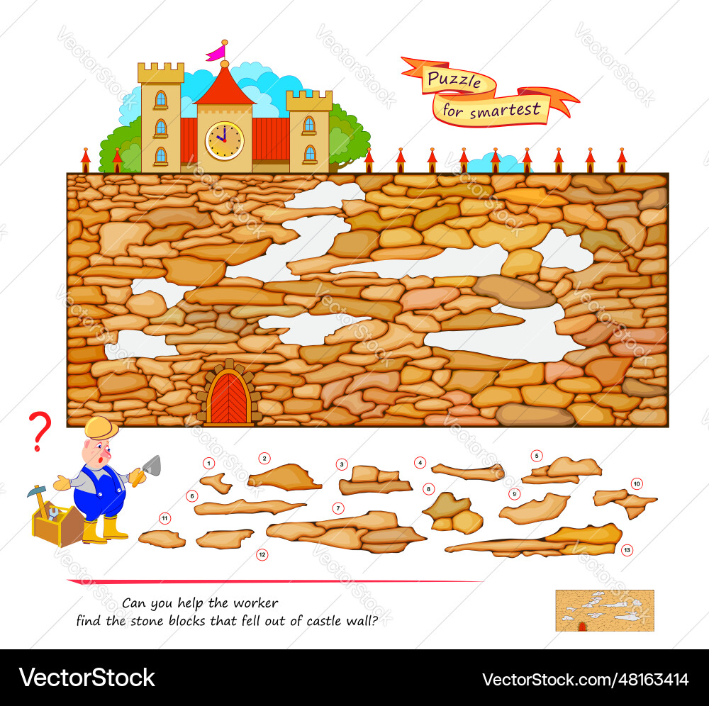 Logic puzzle game for smartest can you help Logic puzzle game for smartest can you help vector image