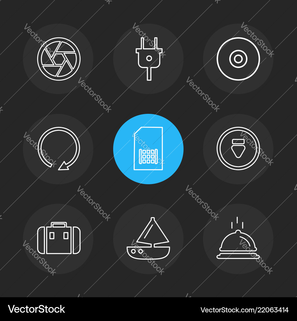 Multimedia camera user interface folders vector image