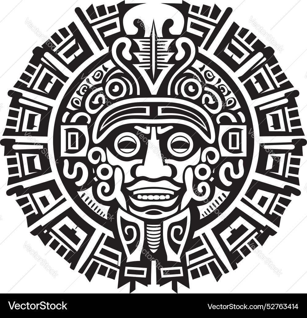 Reviving aztec tradition logo icons antique Reviving aztec tradition logo icons antique vector image
