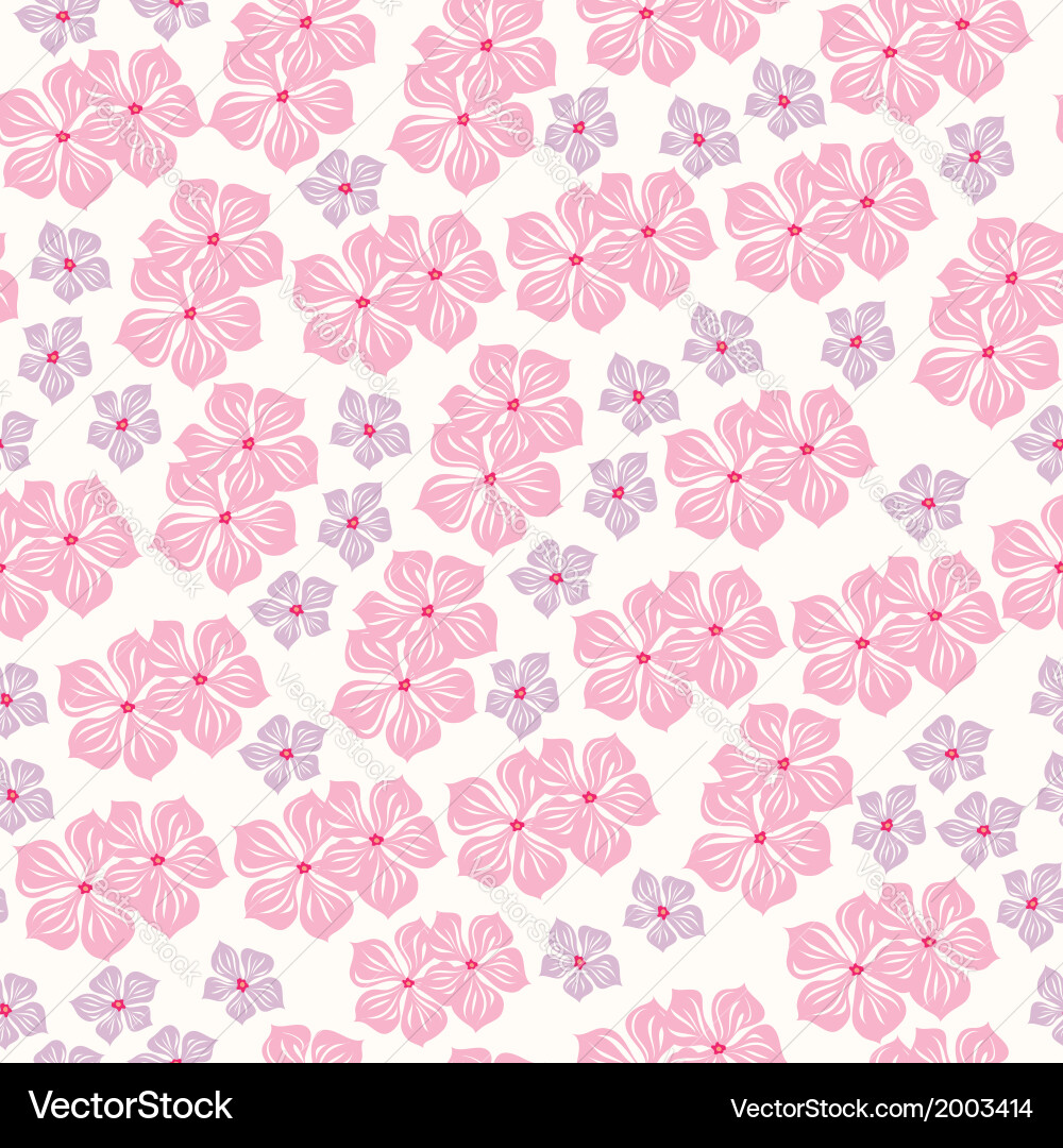 Seamless pattern for design with spring flowers vector image