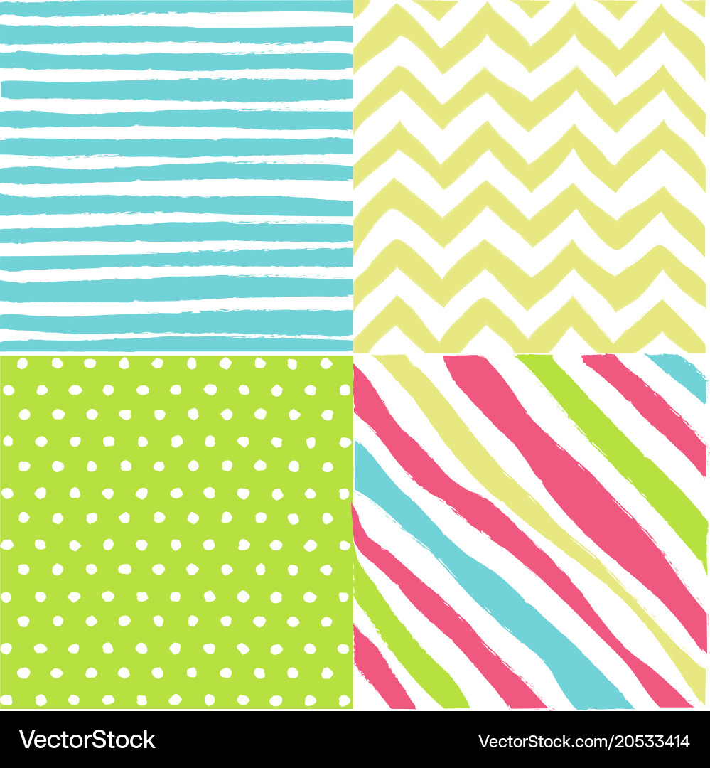 Set of seamless patterns vector image