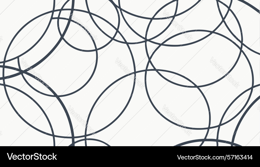 Simple intersecting circles abstract pattern vector image