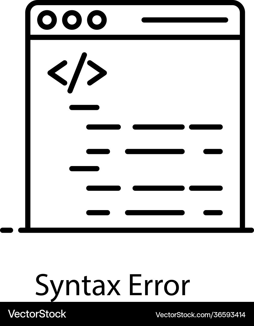 Syntax error vector image