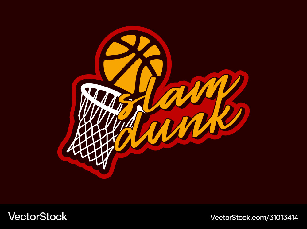 Typografie Basketball Slam dunk sport retro style Typografie Basketball Slam dunk sport retro style vektorbild