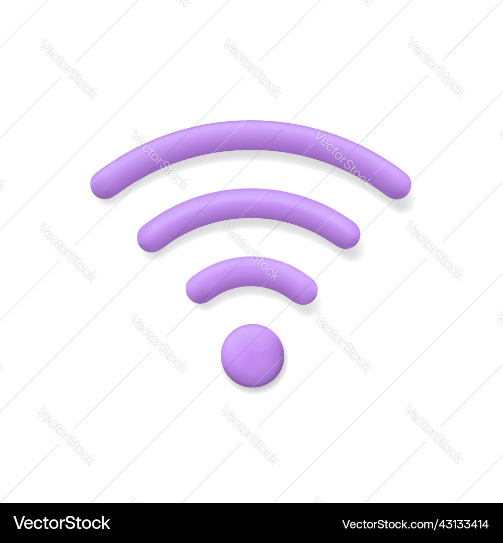 Wifi Symbol 3d Symbol der drahtlosen wi fi Wifi Symbol 3d Symbol der drahtlosen wi fi vektorbild