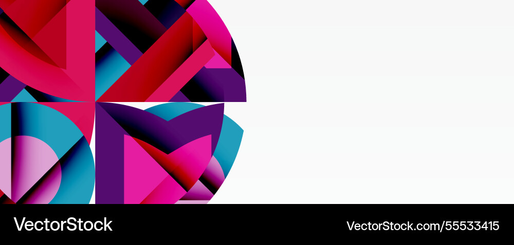Abstract geometric composition with interlocking Vector Image