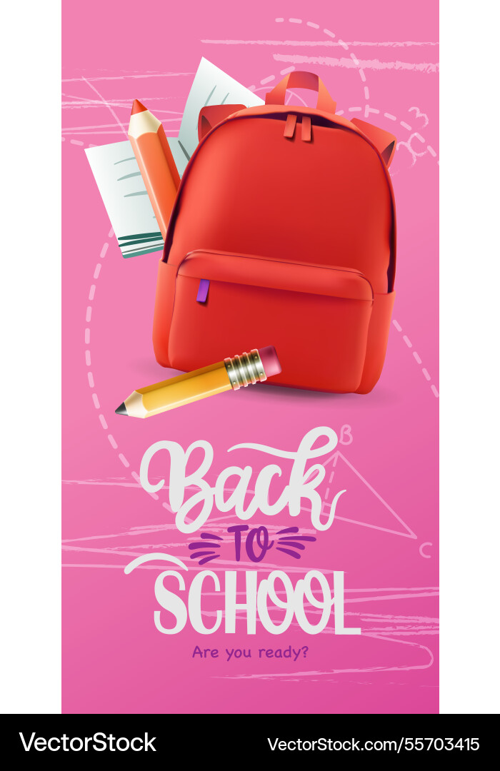 Back to school poster welcome text Royalty Free Vector Image