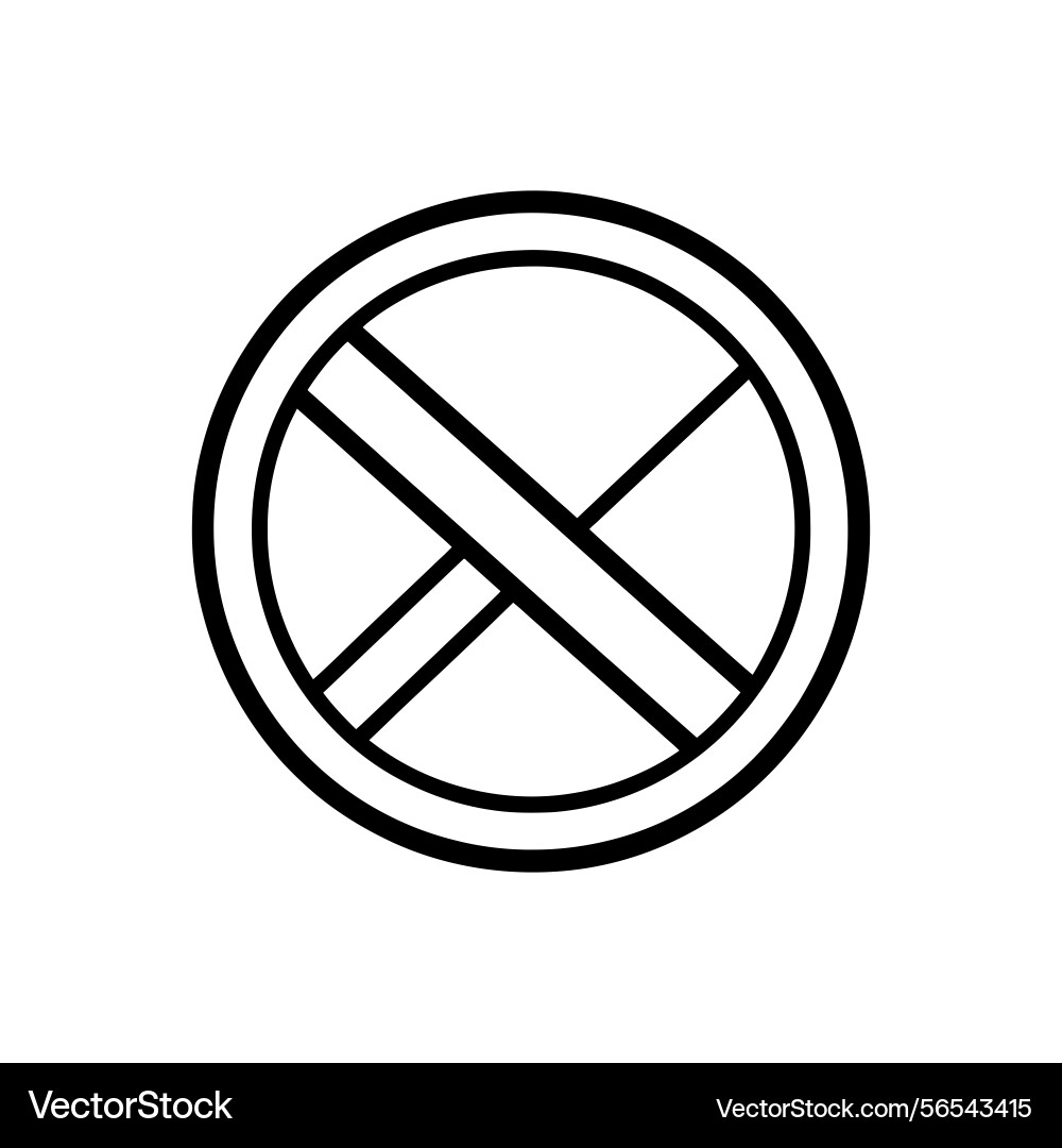 Circular shape featuring an overlapping x design Vector Image