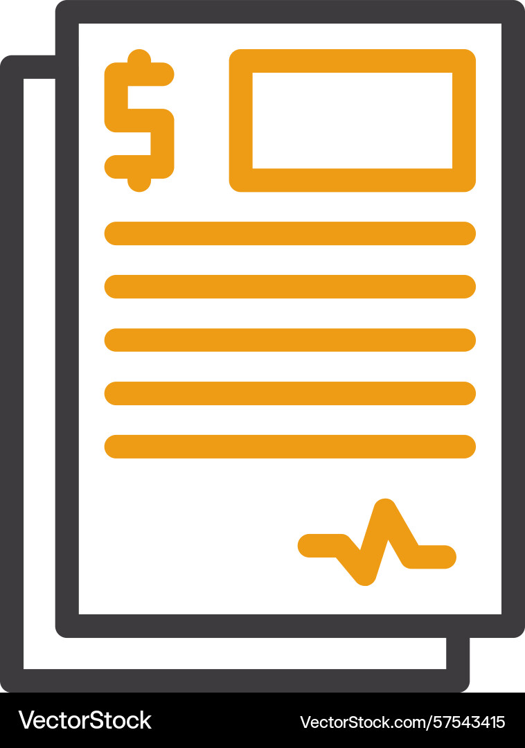 Contract two color icon Vector Image